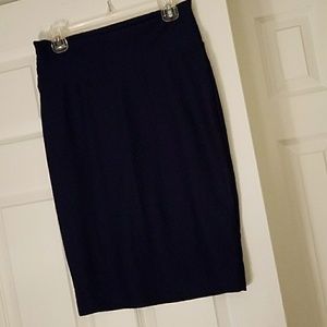 Navy pencil skirt